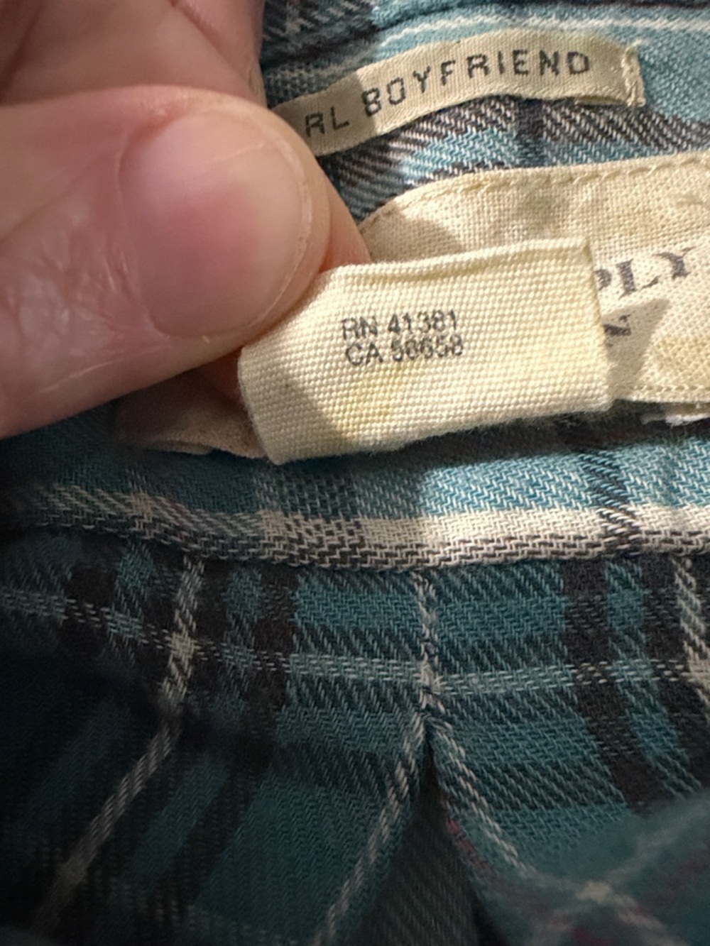 Denim & Supply by Ralph Lauren Women’s Blue Plaid Flannel Button-Up Shirt SZ: XL - Picture 3 of 5